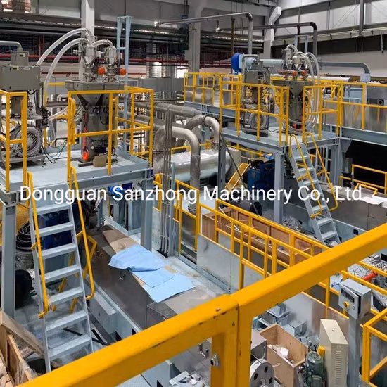 Equipo de máquina para fabricar tela no tejida soplada en fusión con dosificador gravimétrico